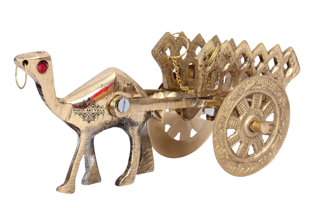 Brass Handmade Camel Cart, Home Décor Kids Toy Showpiece Home Accent BR-3 