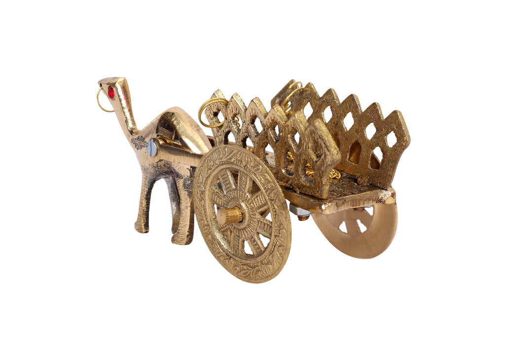 Brass Handmade Camel Cart, Home Décor Kids Toy Showpiece Home Accent BR-3 