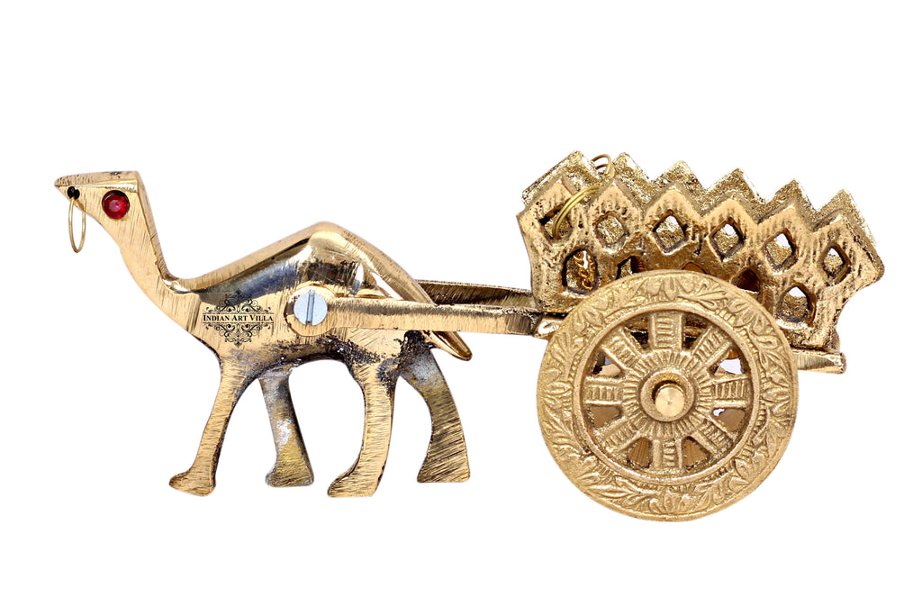 Brass Handmade Camel Cart, Home Décor Kids Toy Showpiece