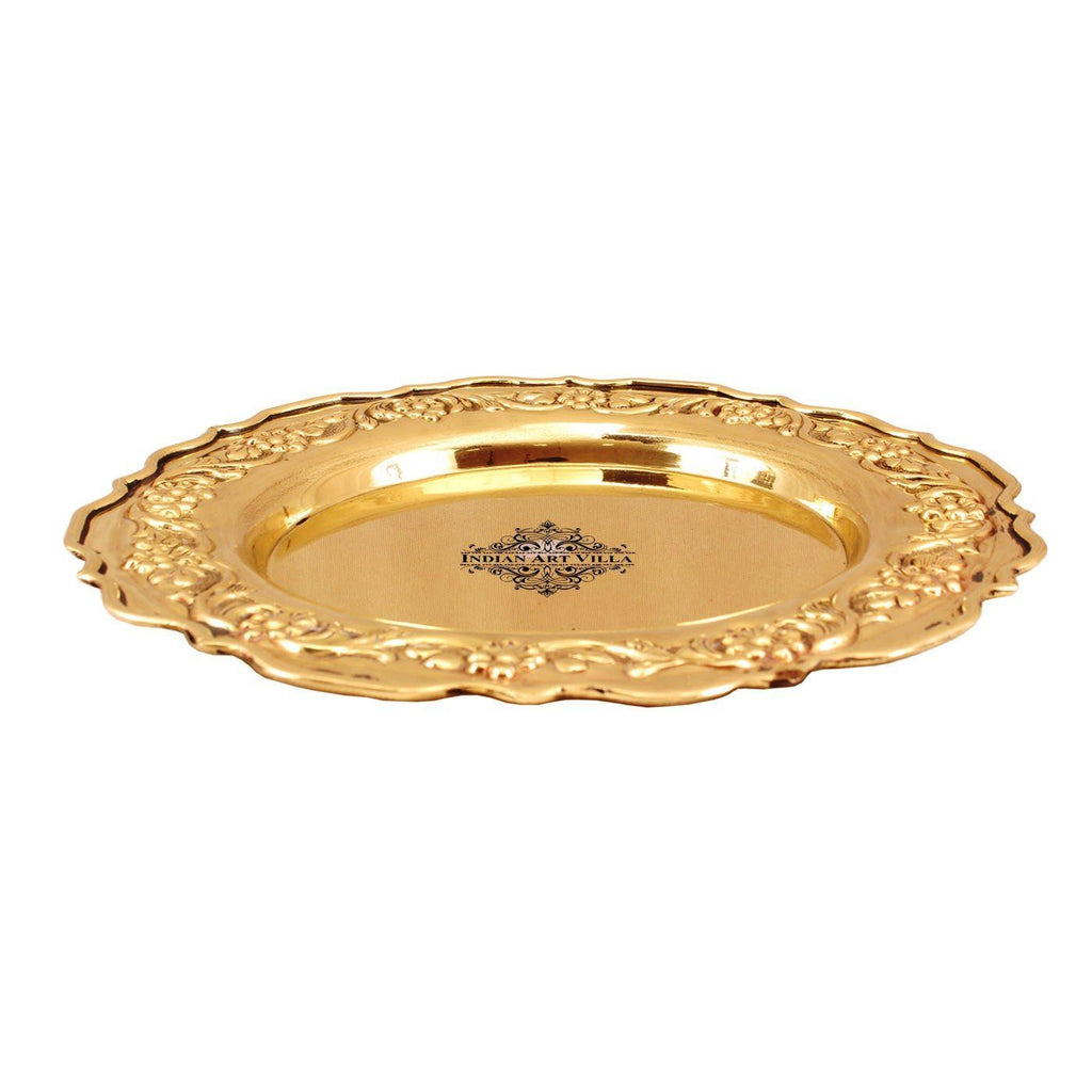 Brass Handmade Designer Plate Decorative Gift Item