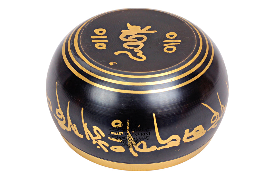 Brass Inside Buddha Design Tibetan Singing Bowl, Reduce Stress Anxiety Vastu Items BR-8 