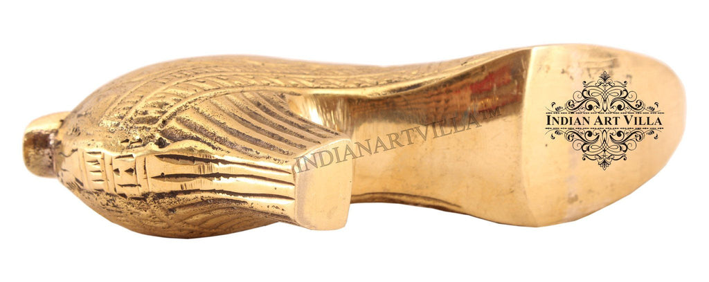 Brass Leaf Design High Heels Shoe Ashtray Home Accent Indian Art Villa