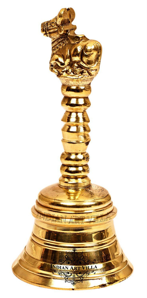 Brass Nandi Pooja Bell, 5.5'' Inch Pooja Bells CC-1 