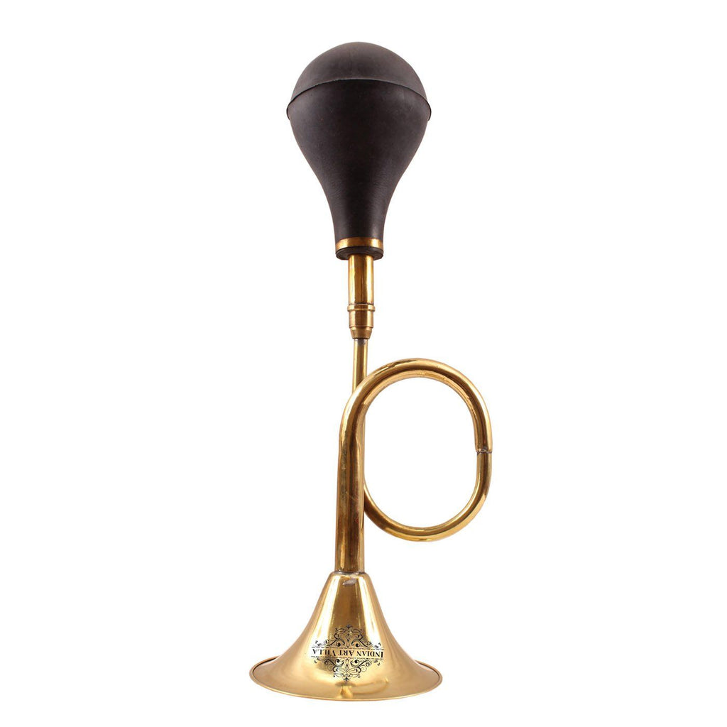 Brass Old Style Car Horn with Rubber Hand Pump|Noise Maker Decorative Gift Item