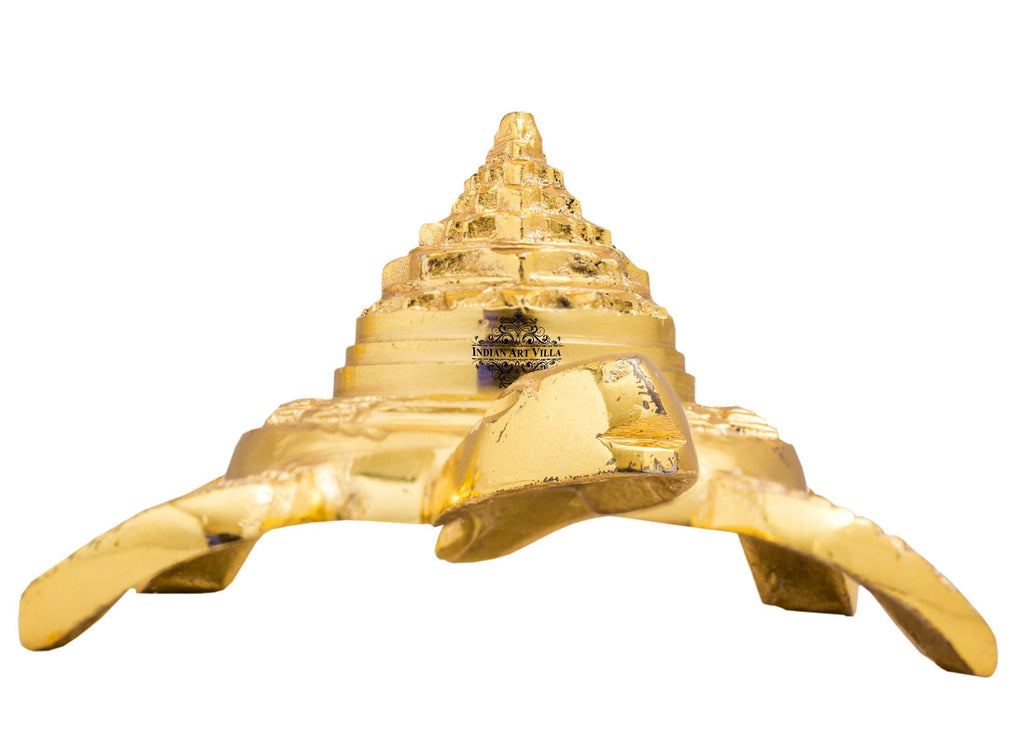 Brass Vastu Tortoise with 3 Stage Pyramid|Positive Energy Vastu Items SP-3