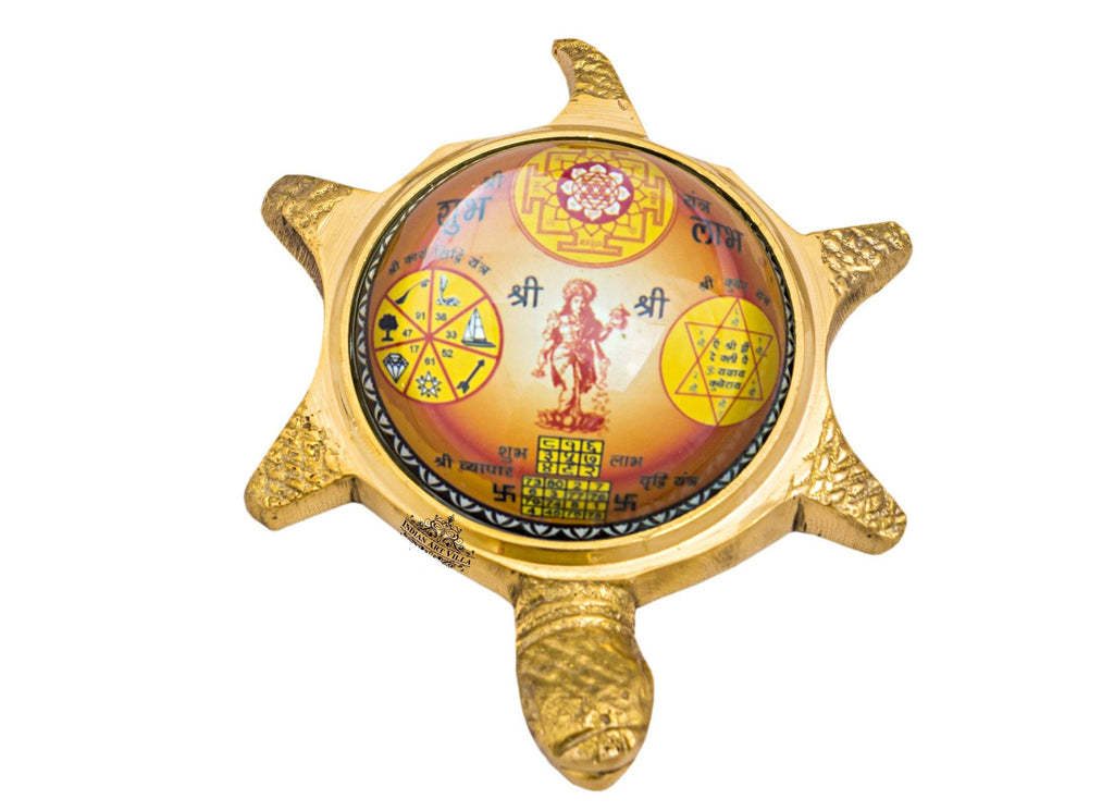 Brass Vastu Tortoise with Shree Yantra|Attract Money fulfill our wishes