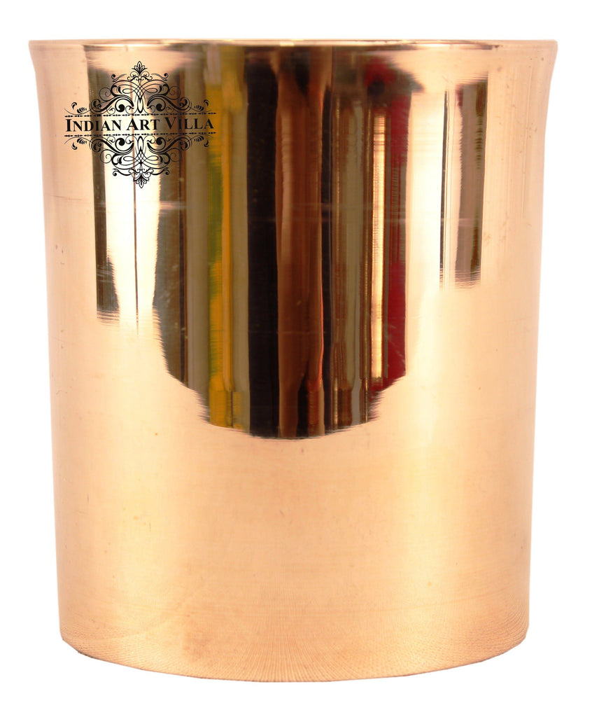 Bronze Handmade Kansa Utensil Plain Glass Cup 260 ML Bronze Tumblers K-1