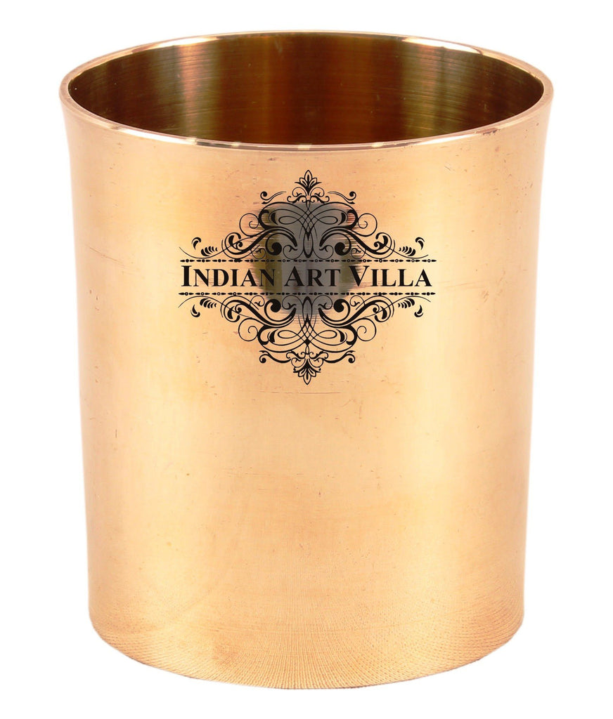 Bronze Handmade Kansa Utensil Plain Glass Cup 260 ML