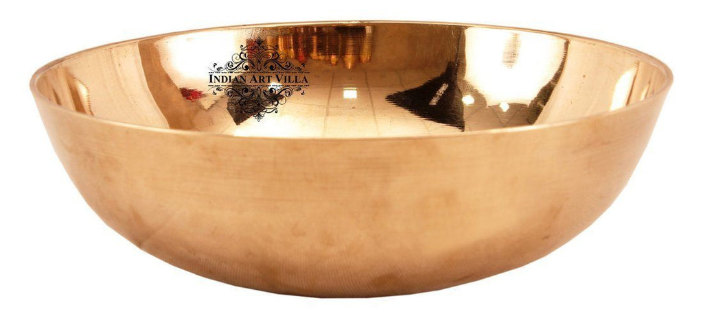 Bronze Kansa Round Shape Bowl 9 Oz | 11 Oz | 16 Oz | 25 Oz | 40 Oz Bronze Bowls Indian Art Villa 40 Oz