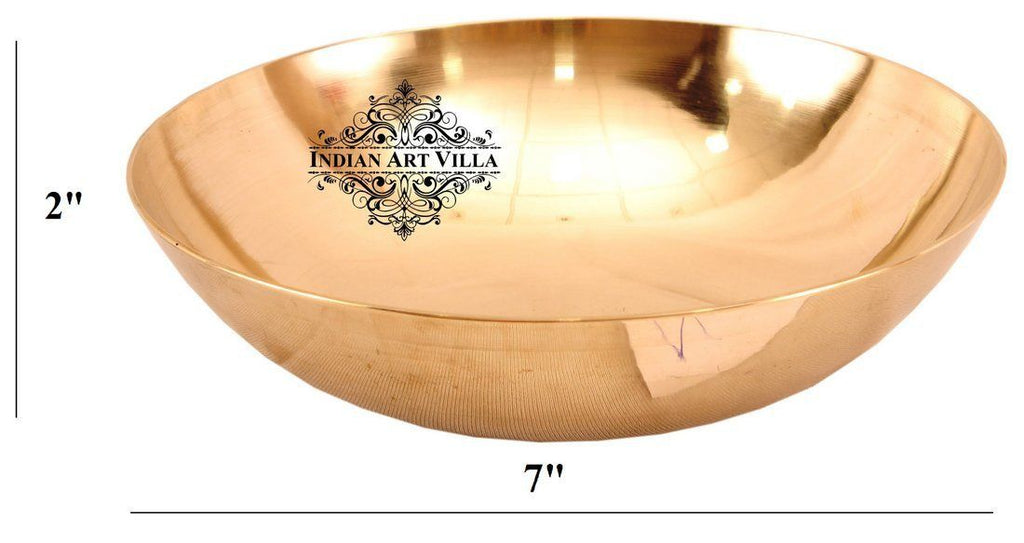 Bronze Kansa Round Shape Bowl 9 Oz | 11 Oz | 16 Oz | 25 Oz | 40 Oz Bronze Bowls Indian Art Villa 9 Oz