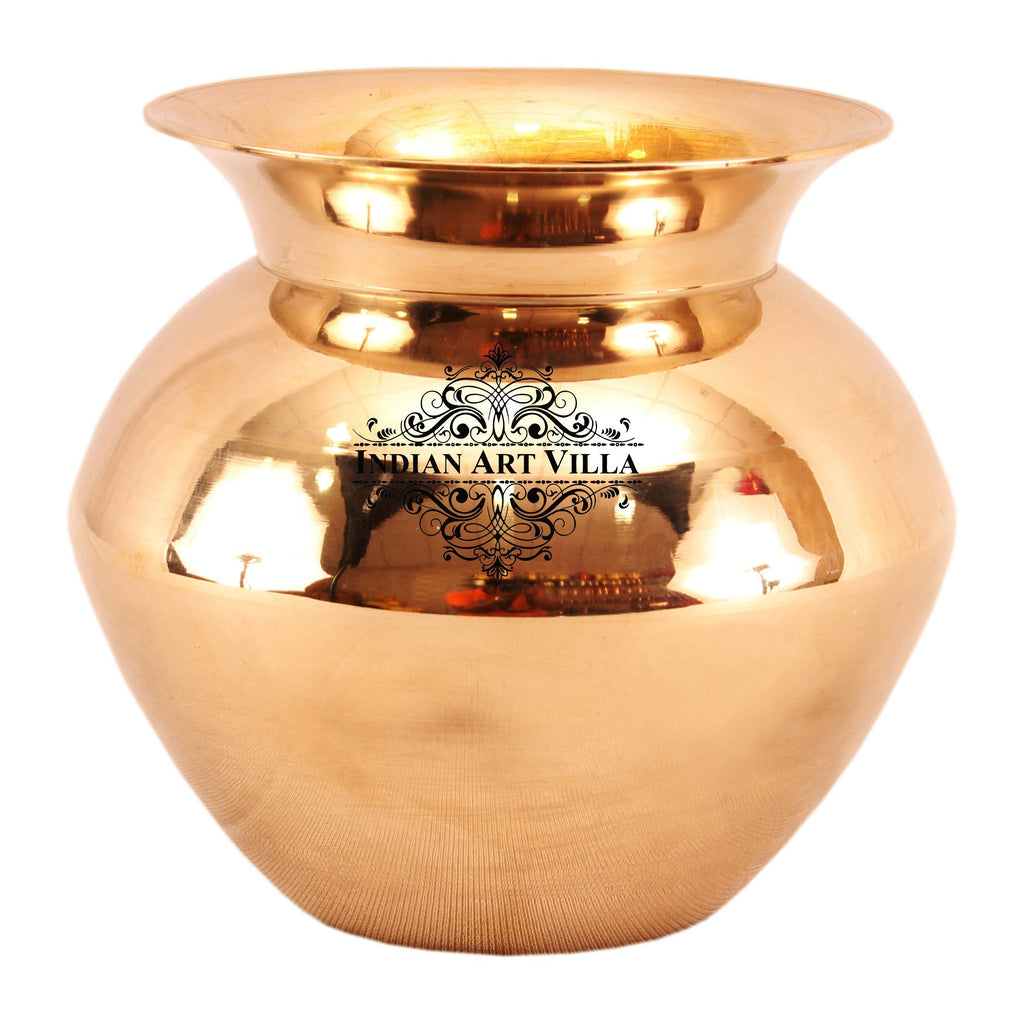 Bronze Kansa Utensil Surya Namaskar Lota Container Copper Pot K-1 Big