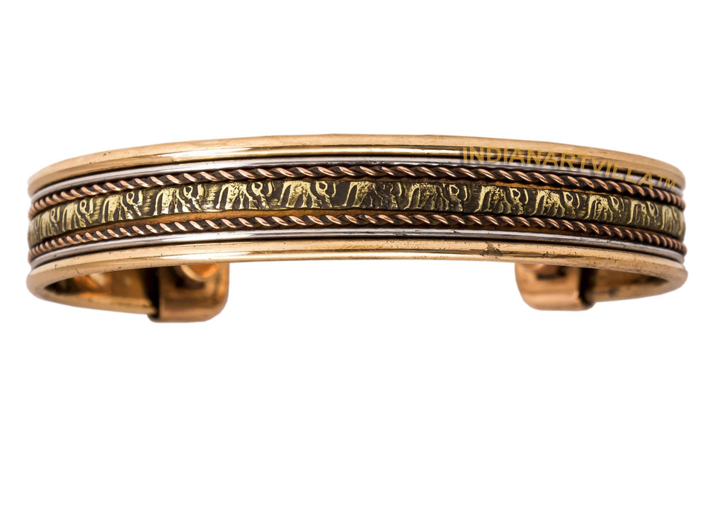Copper Antique Rare Design Openable Designer Kada Bracelete Bangle with Magnet