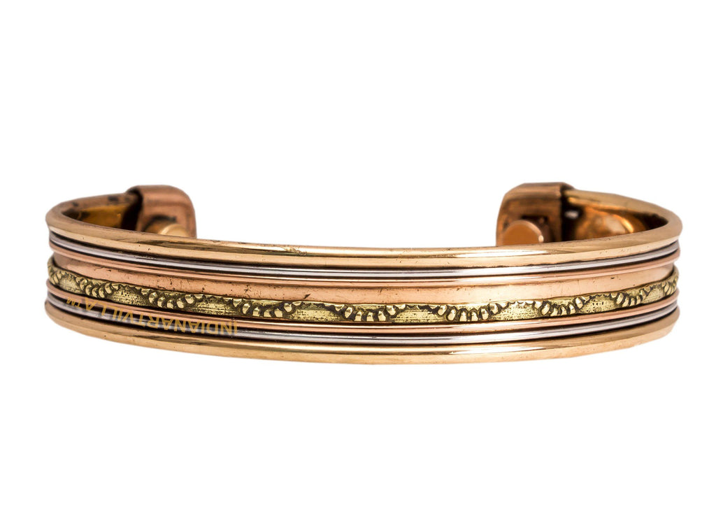 Copper Antique Rare Design Openable Designer Kada Bracelete Bangle with Magnet