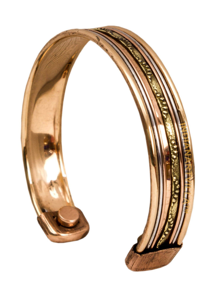Copper Antique Rare Design Openable Designer Kada Bracelete Bangle with Magnet Bracelet HR-4