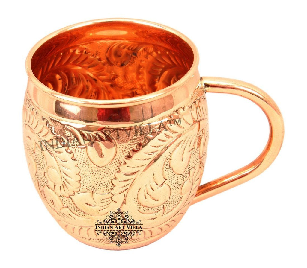 Copper Flower Design Moscow Mule Mug Beer Mugs Indian Art Villa