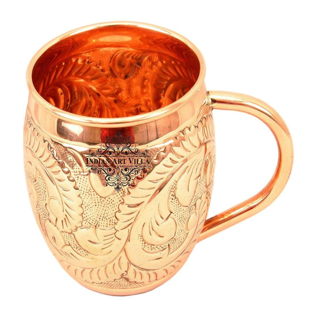 Copper Flower Design Moscow Mule Mug
