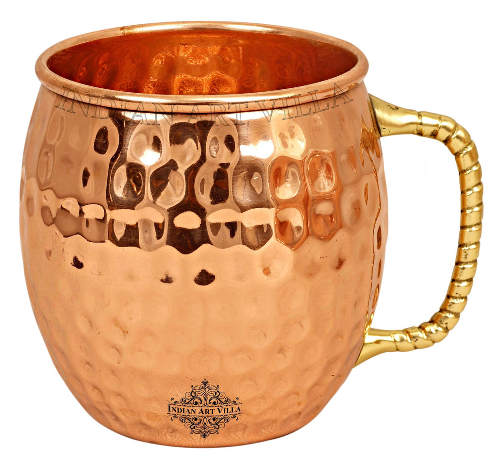 Copper Hammered Design Moscow Mule Beer Mug - 600 ML Beer Mugs CC-30