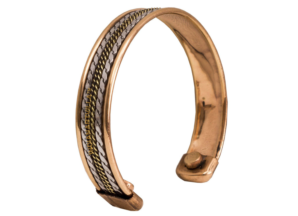 Copper Kada with Magnet - 2 cms Bracelet HR-4