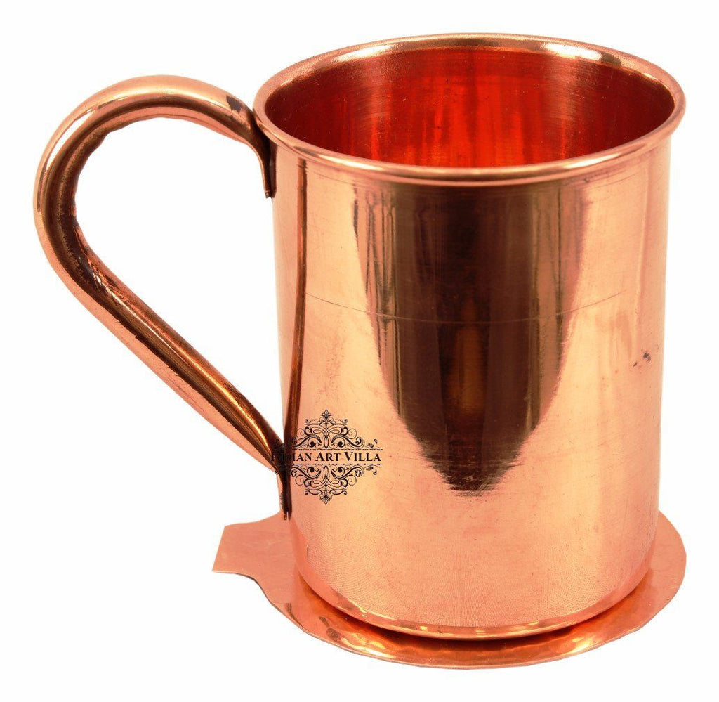 Copper Moscow Mule Beer Mug Cup 14 Oz with Coaster