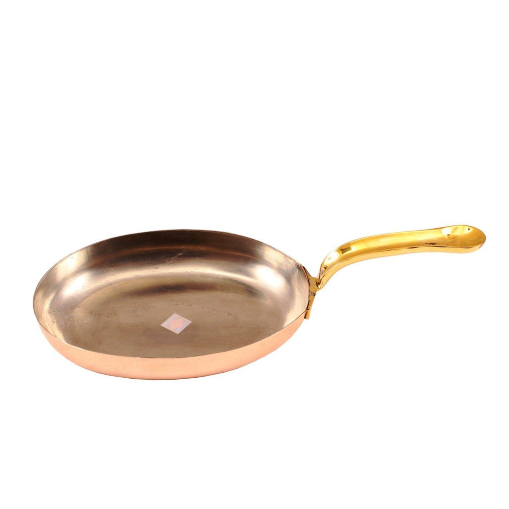 Copper Oval Pan with Inside Tin Lining|Serving Curry Vegetable 16 Oz | 20 Oz Pans CC-17