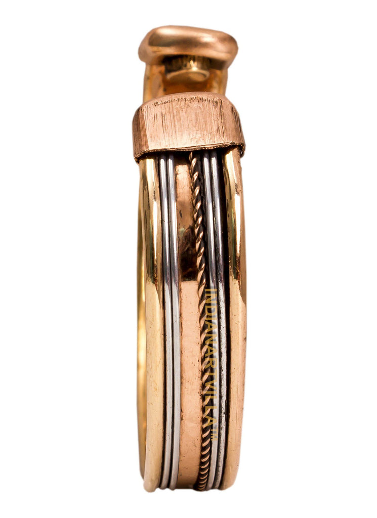 Copper Traditional Design Kada Bracelete With Magnet- 2 cms Bracelet HR-4