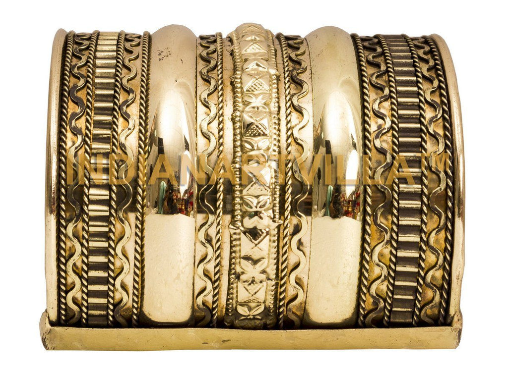 Handmade Brass Rare Designer Openable Kada Bracelet | Collectionable | Width 7.5 Cms