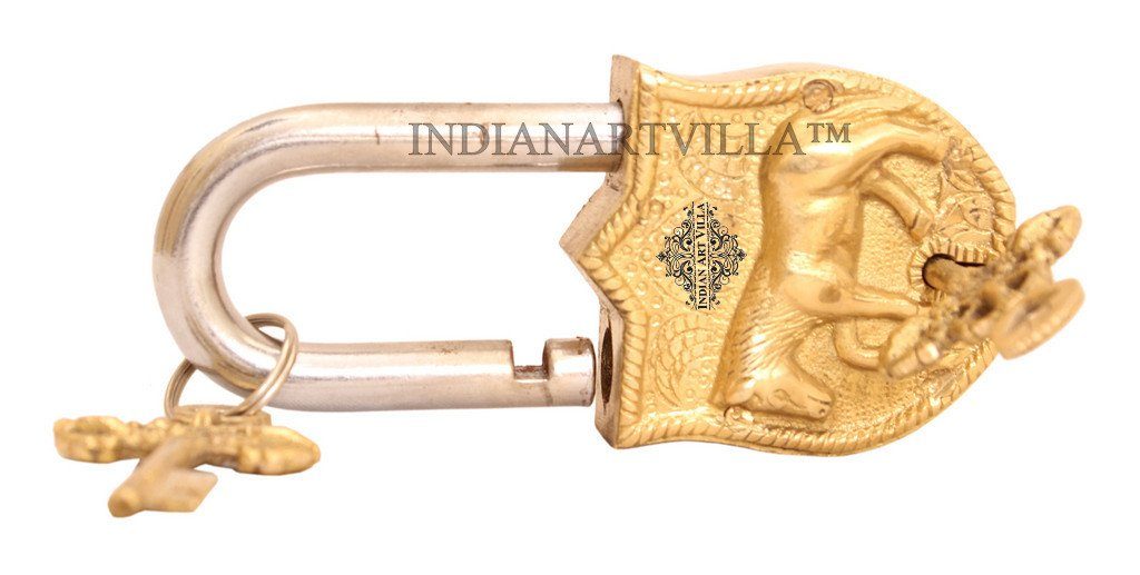 Handmade Vintage Style Antique Horse Lock Designer Locks Indian Art Villa