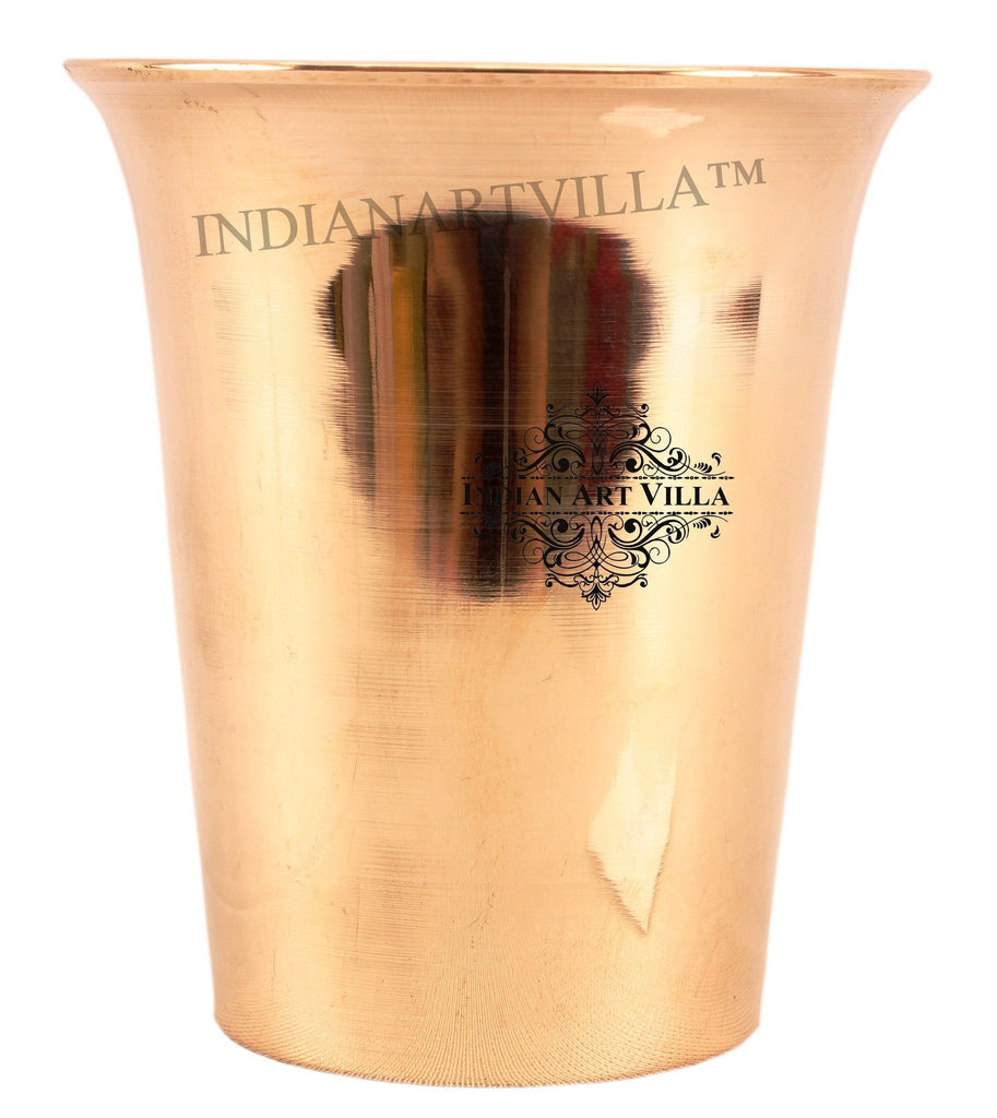 IndianArtVilla Ayurveda Beneficial Bronze Curved Glass Bronze Tumblers Indian Art Villa
