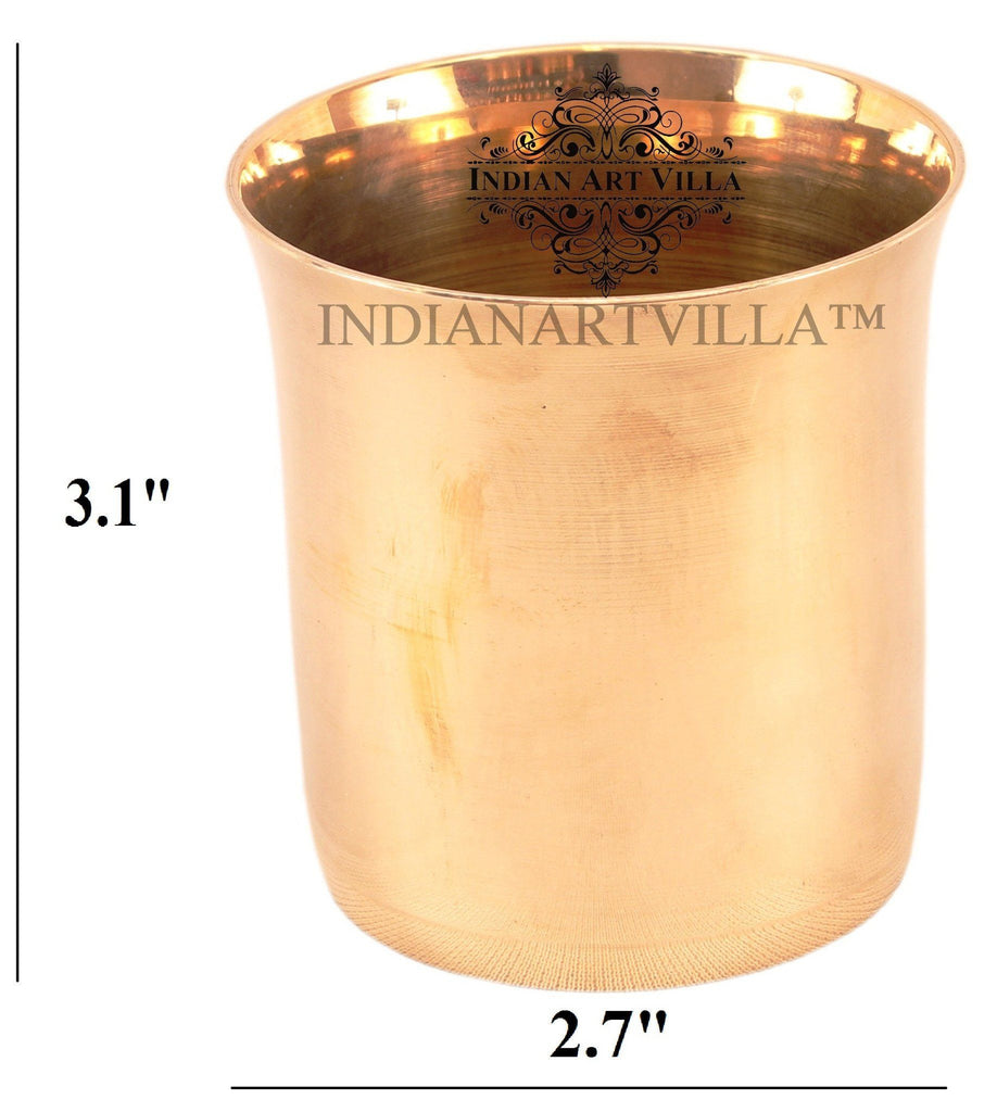 IndianArtVilla Ayurveda Beneficial Glass Bronze Tumblers Indian Art Villa Default Title