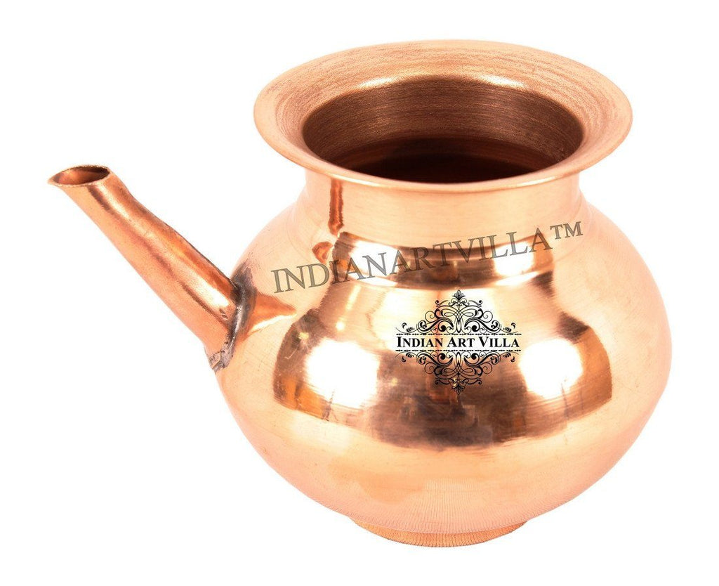 IndianArtVilla Best Quality Pure Copper Ramjhara / Karva Ram Jhara Indian Art Villa Small