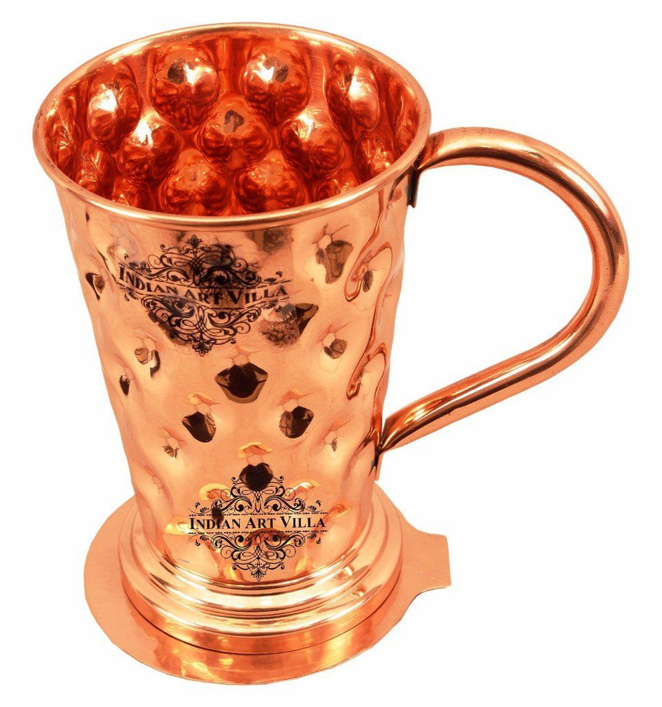 Pure Copper Big diamond Mug Moscow Mule Cup 15 Oz with Coaster