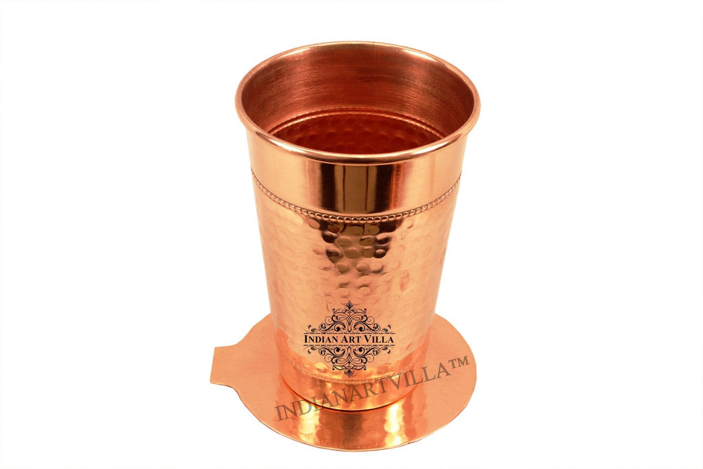 De Kulture Handmade Pure Solid Copper Water Glass Cup Tumbler Set Ideal  Drinkware 3x 4.2 (DH) Inches Set of 2 450 ml, Handmade By De Kulture —  Discovered