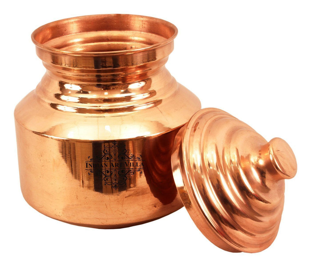 Pure Copper Chari Water Pot Container 84 Oz |157 Oz | 169 Oz | 192 Oz | 236 Oz Water Pots Indian Art Villa