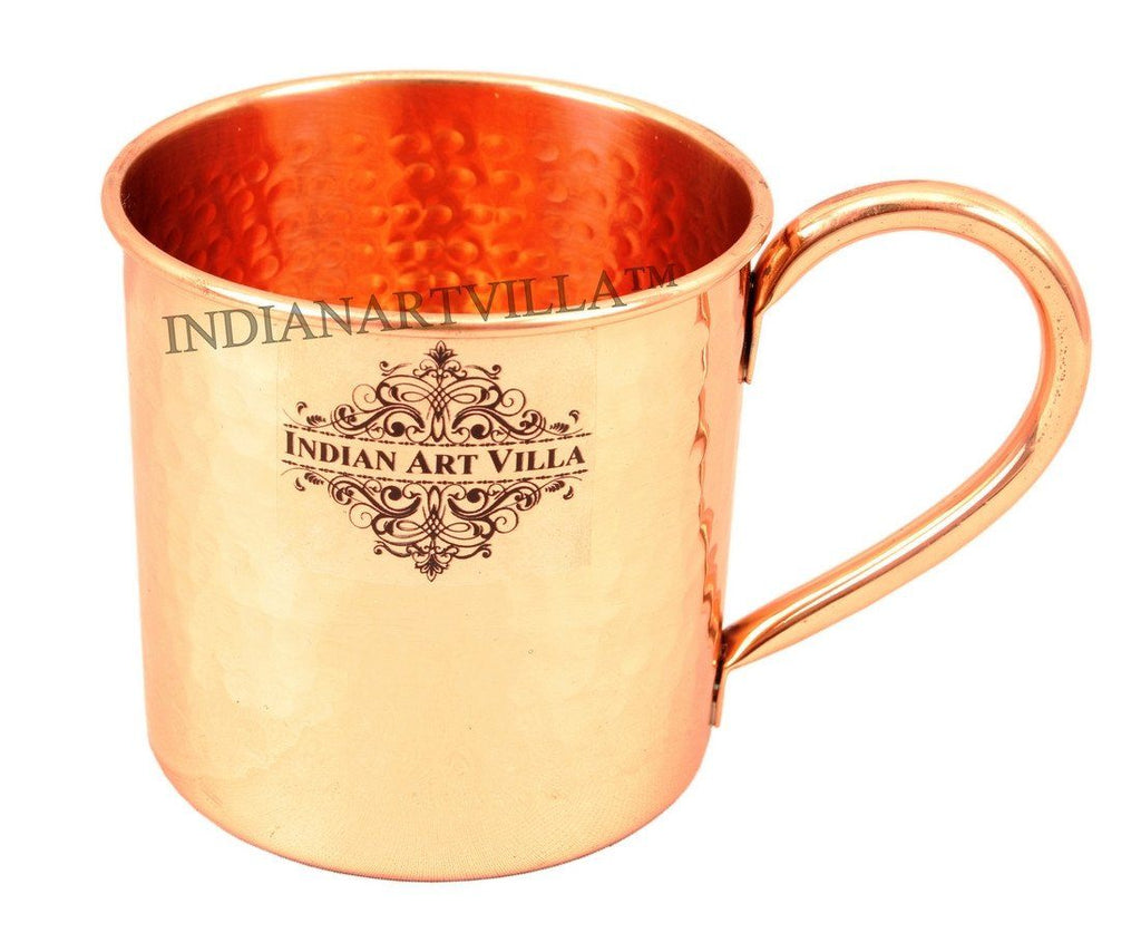 Pure Copper Designer Small Hammered Moscow Mule Mug 16 Oz