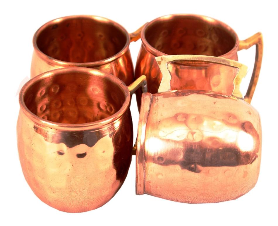 Pure Copper Hammered Shot Beer Mug 1.5 Oz Beer Mugs Indian Art Villa