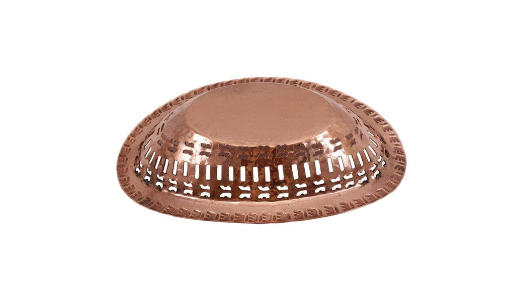 Pure Copper Oval Bread Proving Rattan Basket Bread Baskets Indian Art Villa