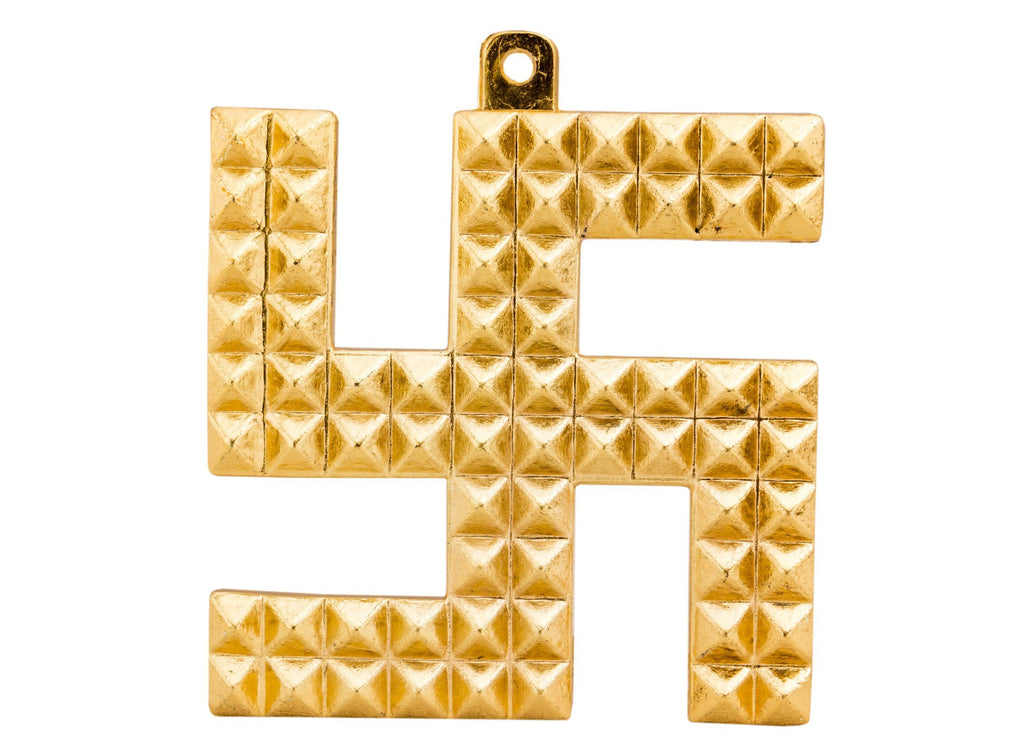 Pyramid Design Brass Swastik, Wall Hanging Decorative