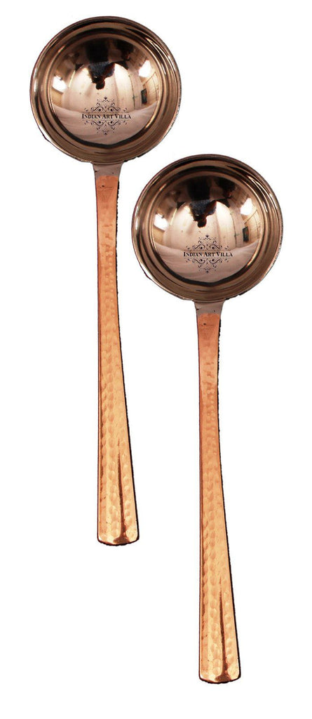 Set of 2 Steel Copper Serving Ladle Spoon | 9.5" Inch each