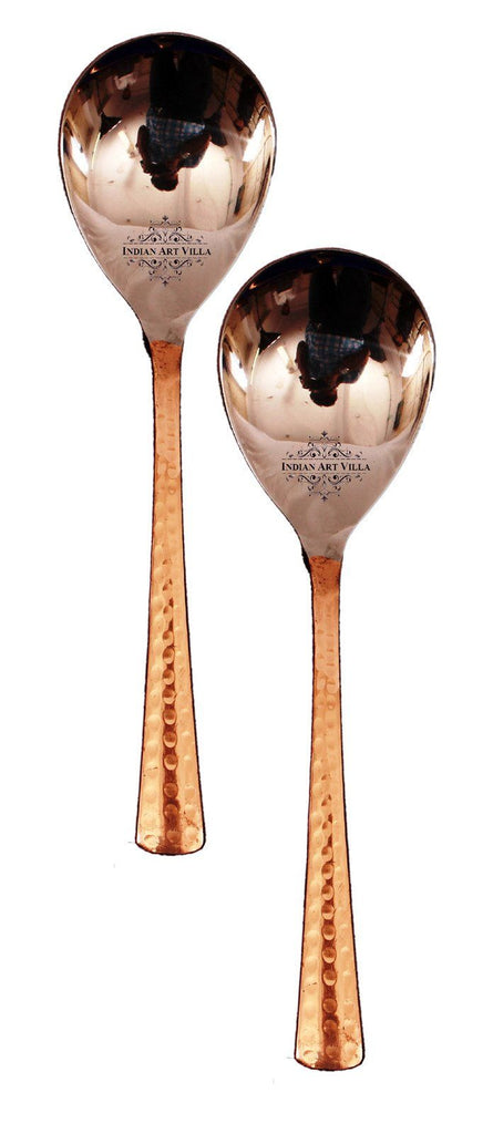 Set of 2 Steel Copper Spoon | 8" Inch each