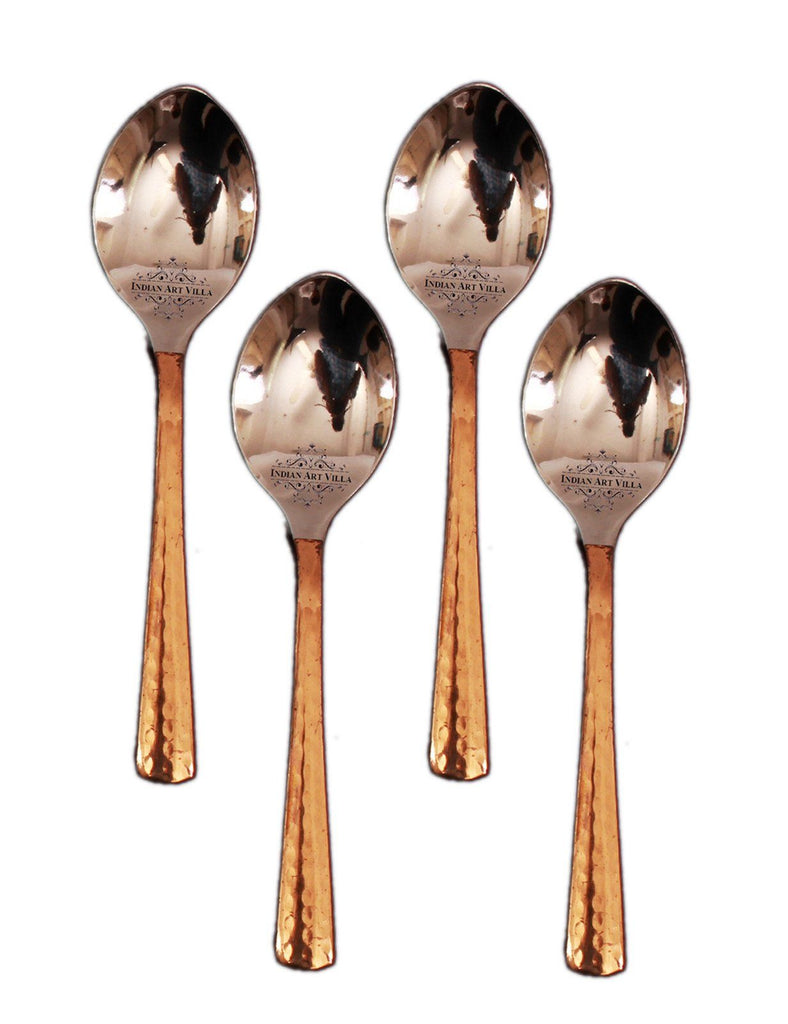 Set of 4 Steel Copper Spoon | 5.0" Inch each