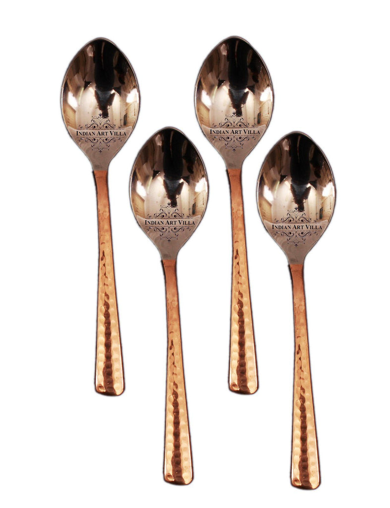 Set of 4 Steel Copper Tea Spoon | 5.5" Inch each