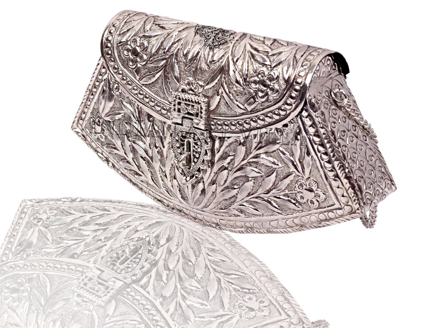 INDIAN ART VILLA Silver Plated Clutch Design Sling Purse, Wedding Party,  Side Bag Gift for Women – IndianArtVilla