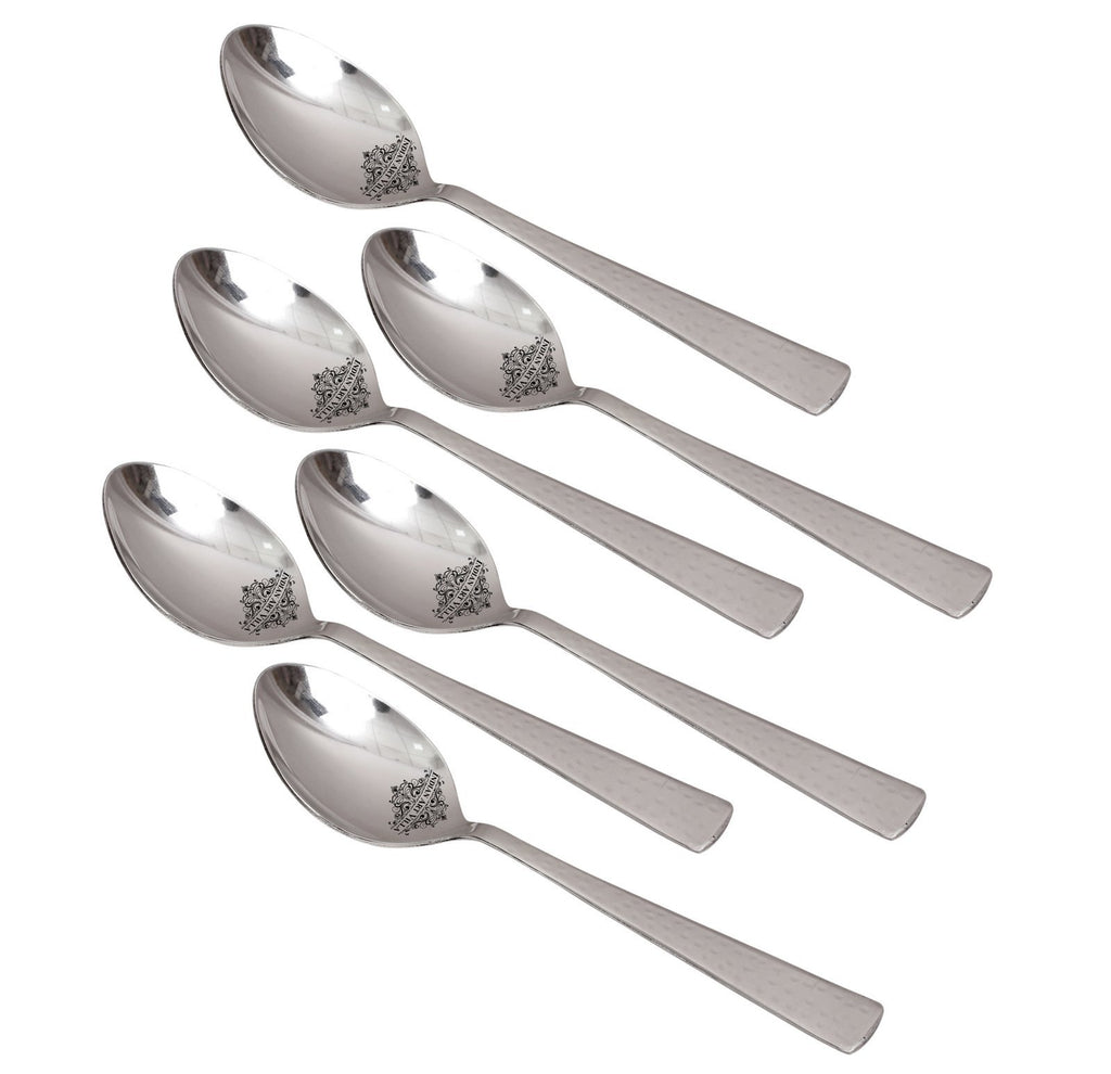 Stainless Steel Handmade Hammered Premium Quality Baby Spoon Cutlery Set Spoons SS-5 6 Pieces