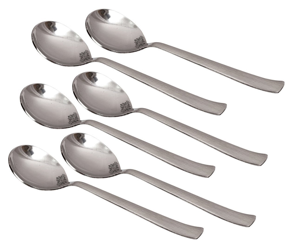 Stainless Steel Handmade Hammered Premium Quality Soup Spoon Cutlery Set Spoons SS-5 6 Pieces