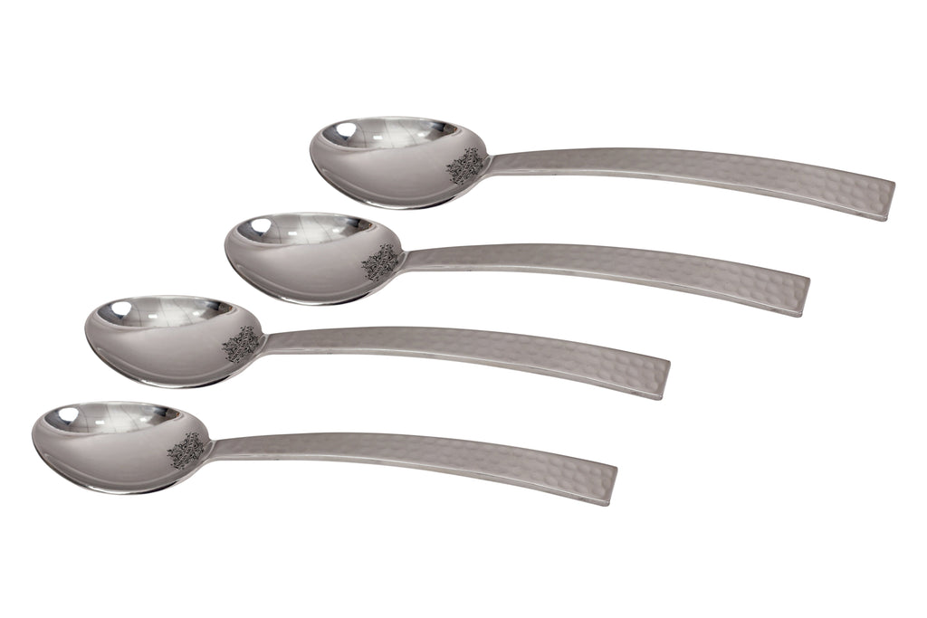 Stainless Steel New Curve Hammer Design Dessert Spoon Cutlery Set -7.5'' Inch