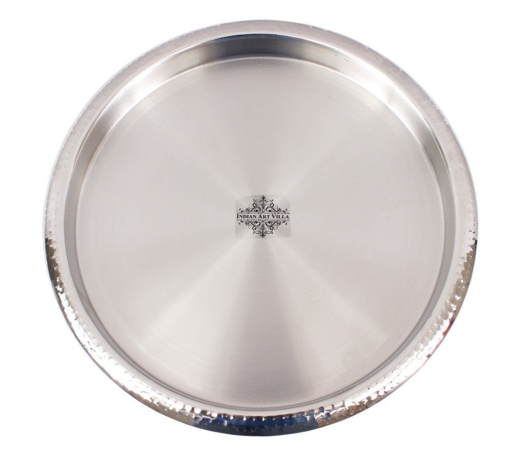 Stainless Steel Round Serving Bar Tray