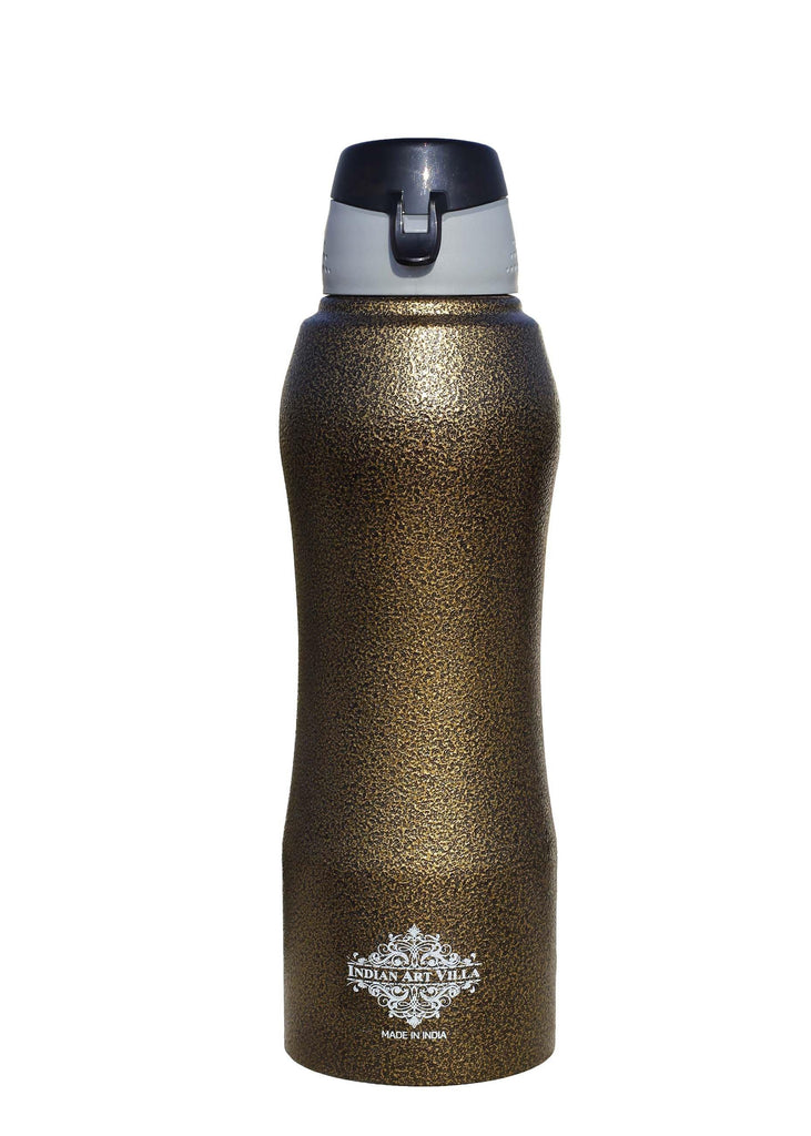 Steel  Bottle Enorgonomic Design New Sipper Cap Antique Gold 33 Oz