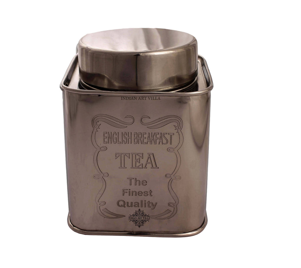 Steel Coffee & Sugar & Tea Container, 5'' Inch Steel Tea Pots IAV-CC-6-163- Tea Container 