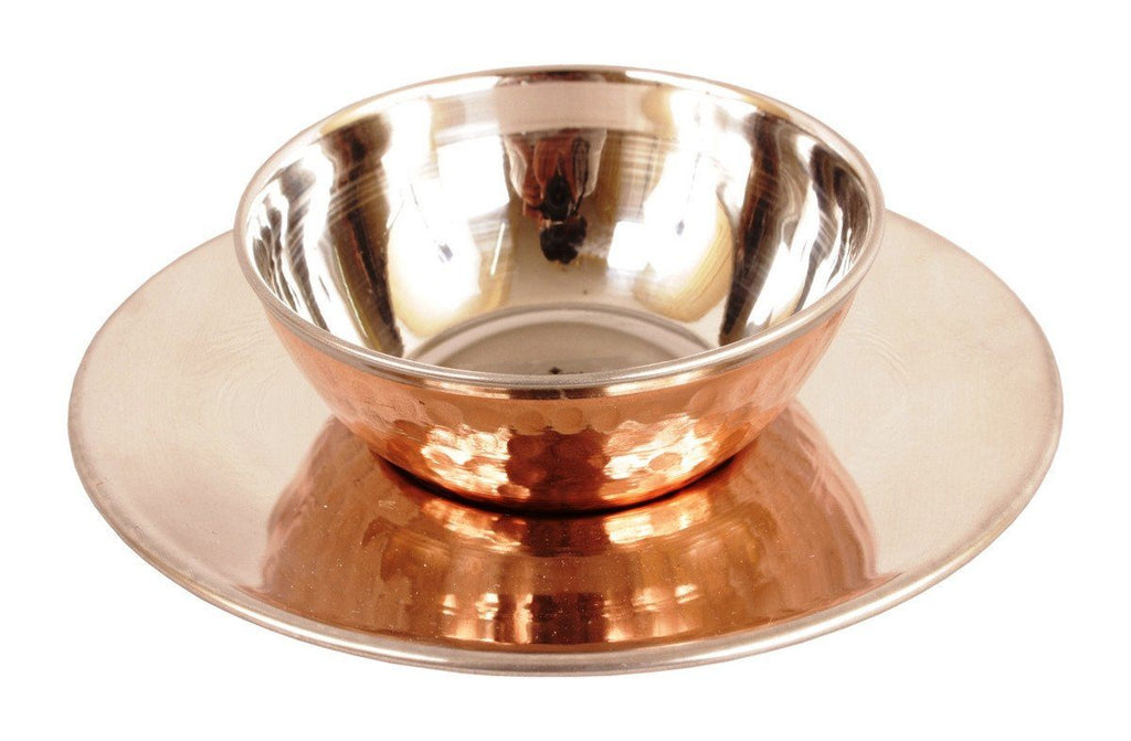 Steel Copper Arabian Bowl 10 with Underliner Soup
