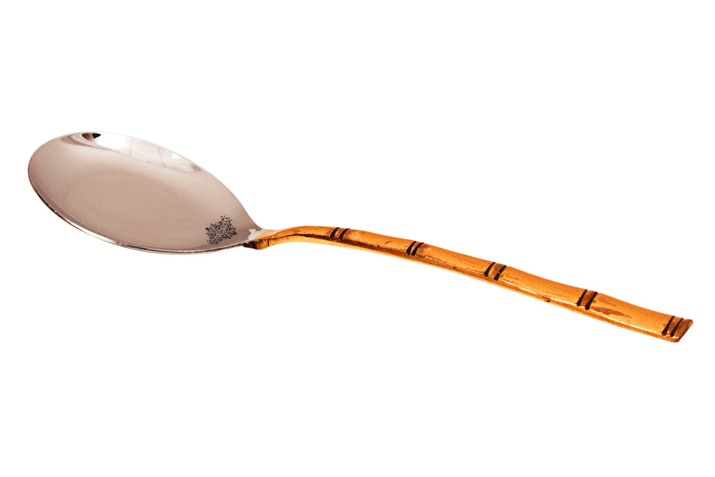 Steel Copper Serving Spoon Set of